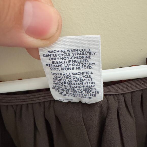 Melrose and Market Floral Chiffon Longsleeve Maxi Dress US Women's S - Picture 5 of 6